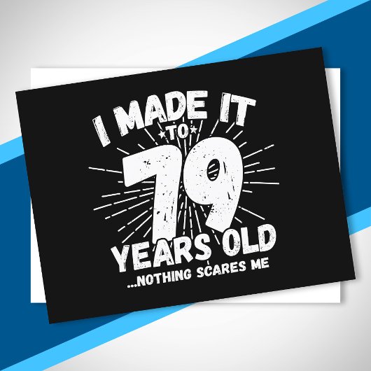 面白い79歳の誕生日名言 皮肉な79歳 ポストカード