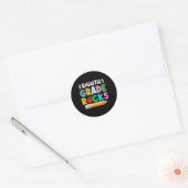 面白い8年生が学校の初日にロックする学生 ラウンドシール (封筒)