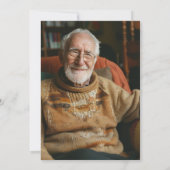 面白い80歳の誕生日 招待状 (裏面)