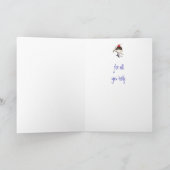 面白い、ありがとう、ウィンタースポーツのアイシング・ホッケーの鳥 サンキューカード (内部)