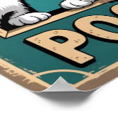 面白い「うんちしてる?」三毛猫、トラ猫、黒猫 ポスター (角)
