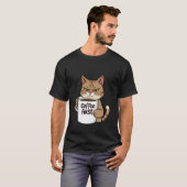 面白い+おこりんぼ+トラ猫+コーヒー+モーニング✨🐾☕ Tシャツ (正面フル)