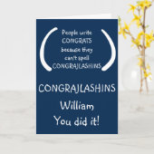 面白い おめでとう 卒業 卒業生 ユーモア カード (黄色い花)