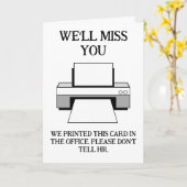 面白い！お疲れ様！退職おめでとう、新しい職場での活躍を願ってる カード (黄色い花)