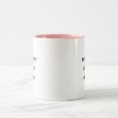 面白い お腹がすいてるだろう 眠いだろう 寒い ツートーンマグカップ (中央)