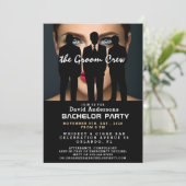 面白い、かっこいい、モダンな独身最後の夜 招待状 (スタンド正面)