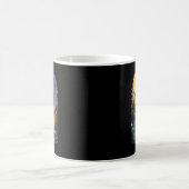 面白い かわいい パンチ モンキー マカク メメ 日本語 コーヒーマグカップ (中央)