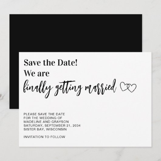 面白い！ついに結婚します セーブザデート (正面/裏面)