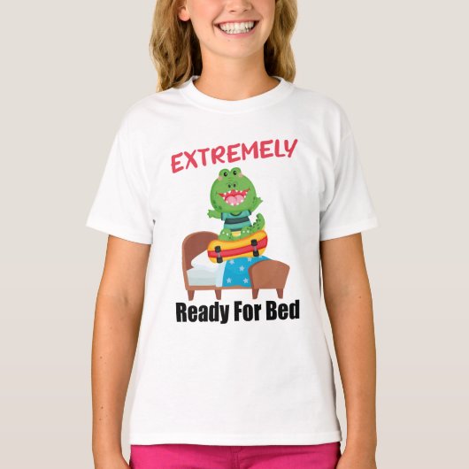 面白い、とっても寝る準備ができてる Tシャツ (正面)