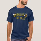 面白い ひげ剃り ビー達 Tシャツ (正面)