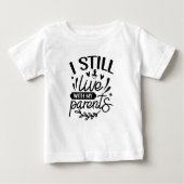 面白い、まだ親と同居してる ベビーTシャツ (正面)