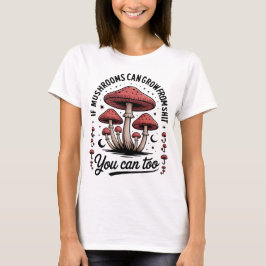 面白い+やる気が出る+キノコ Tシャツ
