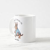 面白い アザワク 犬 ビジネススーツ コーヒー コーヒーマグカップ (正面左)