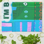 面白い インスピレーション グラフィック 私は退屈 テキスト アート キッチンタオル (折り畳み)