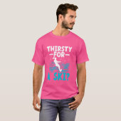 面白い ウォータースキー スキーヤー クール サーフェス ウェア Tシャツ (正面フル)