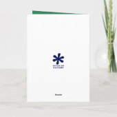 面白い ウーリー・クール・ユール・マンモス・クリスマスを楽しんでね シーズンカード (裏面)