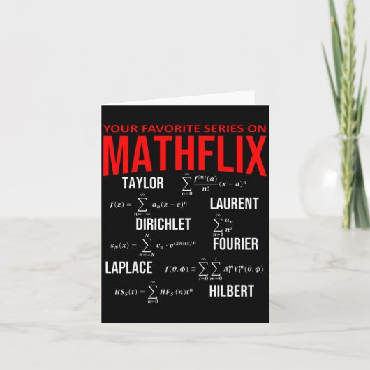 面白い+オタク+あなたの好きなシリーズ+Mathflix+数学 カード (正面)