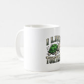 面白い カメ好き ビンテージ カメ Tシャツ デザイン_1 コーヒーマグカップ (正面左)