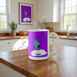 面白い、カラフルで個性的なキャラクター コーヒーマグカップ