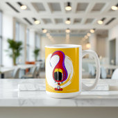 面白い、カラフルで個性的なキャラクター コーヒーマグカップ