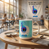 面白い、カラフル、変わった、キャラクター コーヒーマグカップ