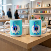 面白い、カラフル、変わった、キャラクター コーヒーマグカップ