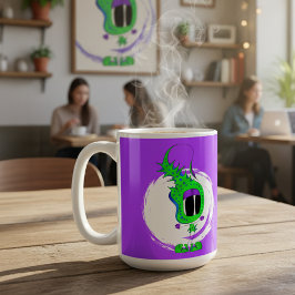 面白い、カラフル、変わった、キャラクター コーヒーマグカップ