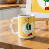 面白い、カラフル、変わった、キャラクター コーヒーマグカップ