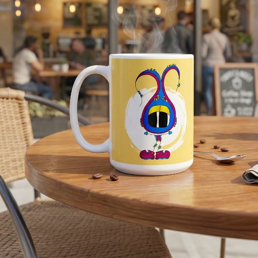 面白い、カラフル、変わった、キャラクター コーヒーマグカップ