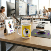 面白い、カラフル、変わった、キャラクター コーヒーマグカップ