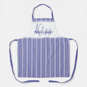 面白い キス・ザ・クック おしゃれな 現代のユーモア 淡い青紫色 エプロン (正面)