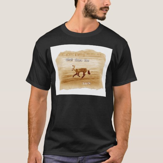面白い キツネはなんて言うの? Tシャツ (正面)