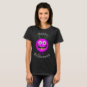 面白い、キャラクター、モンスター、ハッピーハロウィン Tシャツ (正面フル)