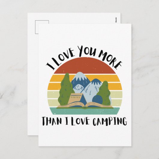 面白い キャンピングより君が好き シーズンポストカード (正面/裏面)