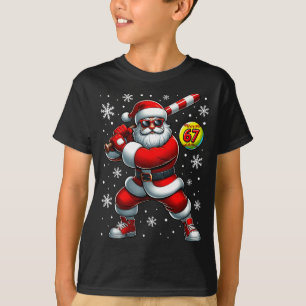 面白い クリスマス ソフトボール クール サンタクロース 6 7 ミーム Tシャツ