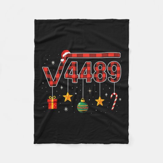 面白い クリスマス 6 7 六 七 メ メ 平方根 448 フリースブランケット (正面)