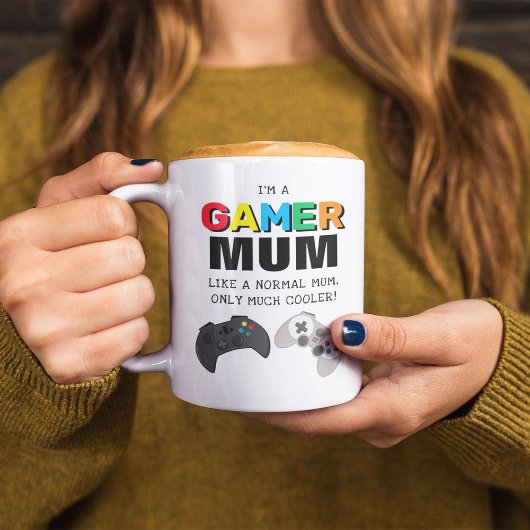 面白い「ゲーマーママ」おしゃれギフト コーヒーマグカップ