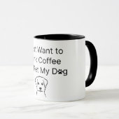 面白い"コーヒーと犬" サーカスティッククォートマグ マグカップ (正面右)