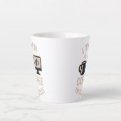 面白い コーヒーをコードに変える カフェラテマグ (正面)