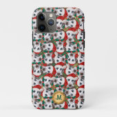 面白い ゴールド グリーン ダルメシアン かわいい 犬 クリスマス Case-Mate iPhoneケース (裏面)