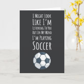 面白い サッカー カード ユーモア プレーヤー スポーツ チーム かっこいい (黄色い花)