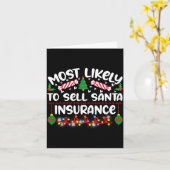 面白い サンタ保険を売りそう カード (黄色い花)