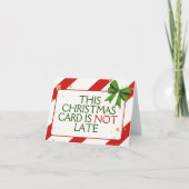 面白い スマート ユニーク 遅れたクリスマス シーズンカード (正面)
