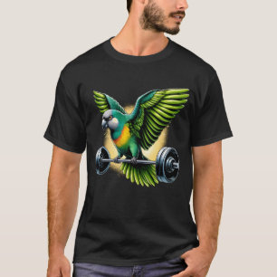 面白い セネガル オウム デッドリフト ウエイトリフティング Tシャツ