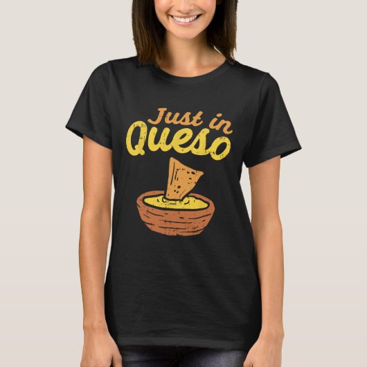 面白い チーズ ケソ シンコ デ マヨ ナチョ メキシコ Tシャツ (正面)
