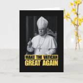 面白い トランプ大統領 次のローマ法王になりたがる キリスト教 カード (黄色い花)