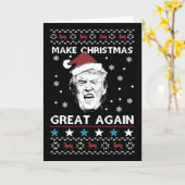 面白い トランプ氏 クリスマスを再び偉大に ステッカー カード (黄色い花)