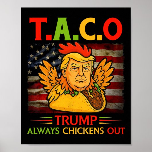 面白い トランプ タコ トランプは常に臆病者 ポスター (正面)