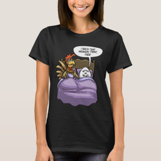 面白い ニワトリ たまご 先に来たのはニワトリ ユーモア ジョーク 鳥 Tシャツ