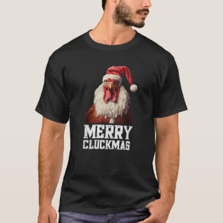 面白い ニワトリ サンタ ファーム バード クリスマス ユーモア オンドリ C Tシャツ
